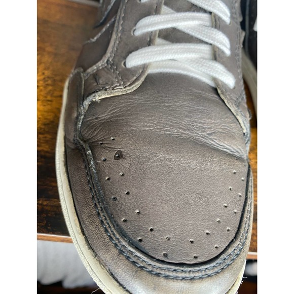 John Varvatos x Converse Distressed Leather Mid Weapon High Top Sneakers - Picture 9 of 16